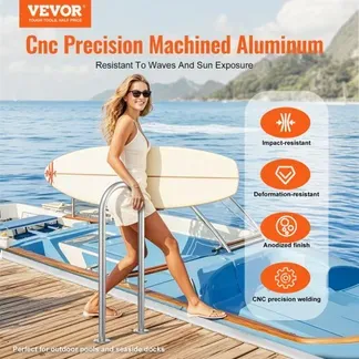 VEVOR Pool-Handlauf, 400 x 90 x 915 mm, Pooleinstieg Aluminium mit Grundplatte für Innen-/Außenpools, benutzerfreundliche Einstieghilfe für Schwimmbäder, Haltegriff mit Zubehör für Spas und Docks VEVOR Pool-Handlauf, 400 x 90 x 915 mm, Pooleinstieg Aluminium mit Grundplatte für Innen-/Außenpools, benutzerfreundliche Einstieghilfe für Schwimmbäder, Haltegriff mit Zubehör für Spas und Docks