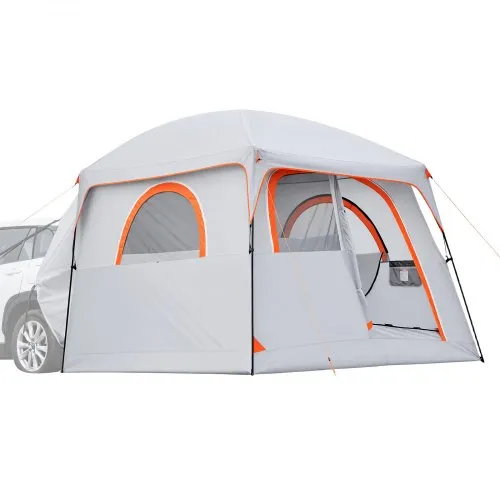 VEVOR Heckklappenzelt Autozelt für 6 Personen 3048 x 2743 x 2200 mm, Wasserdichtes (PU2000 mm) Campingzelt mit Belüfteten Türen & Moskitonetzen, SUV-Heckzelt für Camping Wandern Outdoor-Aktivitäten VEVOR Heckklappenzelt Autozelt für 6 Personen 3048 x 2743 x 2200 mm, Wasserdichtes (PU2000 mm) Campingzelt mit Belüfteten Türen & Moskitonetzen, SUV-Heckzelt für Camping Wandern Outdoor-Aktivitäten