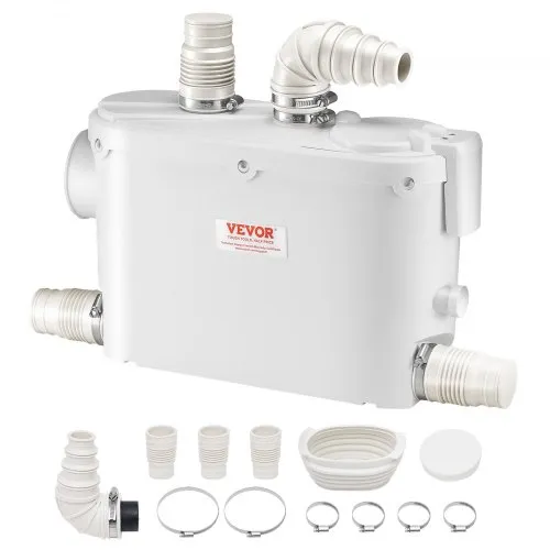 VEVOR Abwasser Hebeanlage 500W, 6600 L/H Durchfluss, 8 m Förderhöhe, Abwasserpumpe 2900U/min mit 3 Wassereinlässen für Keller Küche Spüle Dusche Badewanne, Wäscheabwasserentsorgung Aufspülmaschine VEVOR Abwasser Hebeanlage 500W, 6600 L/H Durchfluss, 8 m Förderhöhe, Abwasserpumpe 2900U/min mit 3 Wassereinlässen für Keller Küche Spüle Dusche Badewanne, Wäscheabwasserentsorgung Aufspülmaschine