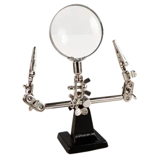 Dritte Hand mit Lupe McPower, 2,5-fache Vergrößerung, 60mm Linse, flexible Kugelgelenke, Fixierschei Dritte Hand mit Lupe McPower, 2,5-fache Vergrößerung, 60mm Linse, flexible Kugelgelenke, Fixierschei
