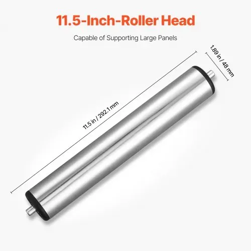 VEVOR 2er-Set Rollenbock, 61 kg Tragkraft, höhenverstellbar 68-108 cm,kappbarer Rollenständer mit 292,1 mm poliertem Stahlrollenkopf, Arbeitsbock für Tischkreissägen-Auslauf, Verlängerungsstütze – Bild 3