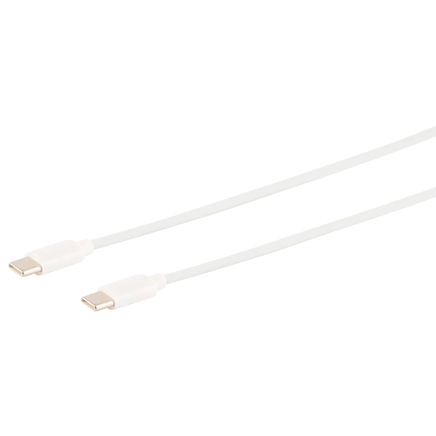 USB Lade-Sync Kabel, USB-C Stecker auf USB-C Stecker, 2.0, ABS, weiß, 1m USB Lade-Sync Kabel, USB-C Stecker auf USB-C Stecker, 2.0, ABS, weiß, 1m