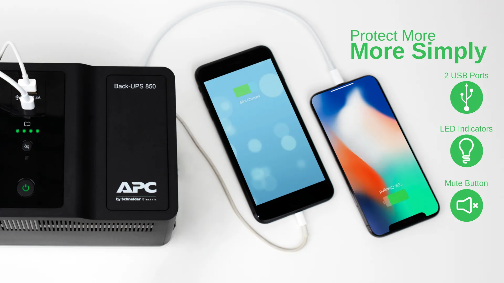 APC Back-UPS BE850G2-GR - USV 8x Schuko, 850VA, 2 USB-Ladegeräte, 1 USB-Datenanschluss – Bild 5