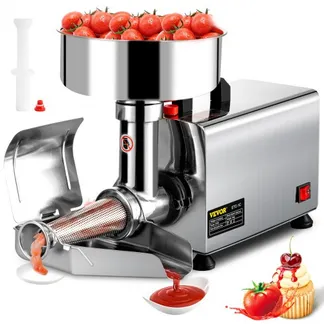 VEVOR Tomatenpresse Passiergerät 370W elektrische Tomatenpresse Rostfreier Stahl VEVOR Tomatenpresse Passiergerät 370W elektrische Tomatenpresse Rostfreier Stahl