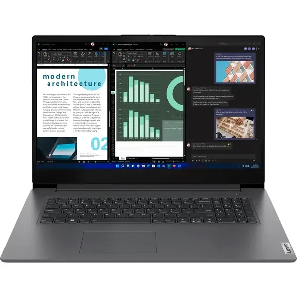 Lenovo V17 G4 IRU Intel® Core™ i5 i5-13420H Laptop 43,9 cm (17.3") Full HD 16 GB DDR4-SDRAM 512 GB SSD Wi-Fi 6 (802.11ax) Windows 11 Pro Deutsch Grau – Bild 2