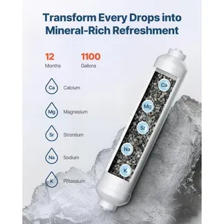 VEVOR Remineralisierungsfilter, 1100 Gallonen Remineralisierungswasserfilter-Ersatz, 1/4 Zoll Schnellanschluss-Mineralfilter, Wiederherstellung wichtiger Mineralien für Wasserreiniger VEVOR Remineralisierungsfilter, 1100 Gallonen Remineralisierungswasserfilter-Ersatz, 1/4 Zoll Schnellanschluss-Mineralfilter, Wiederherstellung wichtiger Mineralien für Wasserreiniger