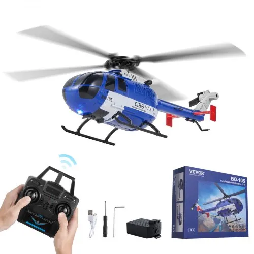 VEVOR RC-Helikopter, 2,4 GHz Ferngesteuerter Hubschrauber mit Einzelpropeller & 6-Achsen-Gyro, 4-Kanal-RC-Flugzeug für Anfänger, LED-Licht & Start/Landung mit einer Taste, für Kinder ab 8 Jahren VEVOR RC-Helikopter, 2,4 GHz Ferngesteuerter Hubschrauber mit Einzelpropeller & 6-Achsen-Gyro, 4-Kanal-RC-Flugzeug für Anfänger, LED-Licht & Start/Landung mit einer Taste, für Kinder ab 8 Jahren