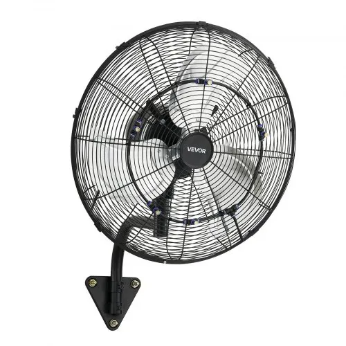 VEVOR 95W Industrieller Wandventilator 56 cm, 7 m/s Oszillierender Wandlüfter mit Fernbedienung Nebel & 18h Timer, Gewerblicher Industrieventilator IP44 Wasserfest für Werkstatt Garage Lager, Schwarz – Bild 9
