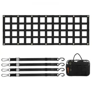 VEVOR Heckklappennetz, 1525 x 470 mm, LKW-Ladeflächennetz mit 4 verstellbaren Teleskopgurten, ausziehbar und langlebig, flexible Einstellung, Gepäcknetz geeignet für Pickup, Anhänger, LKW, Jeep, SUV VEVOR Heckklappennetz, 1525 x 470 mm, LKW-Ladeflächennetz mit 4 verstellbaren Teleskopgurten, ausziehbar und langlebig, flexible Einstellung, Gepäcknetz geeignet für Pickup, Anhänger, LKW, Jeep, SUV