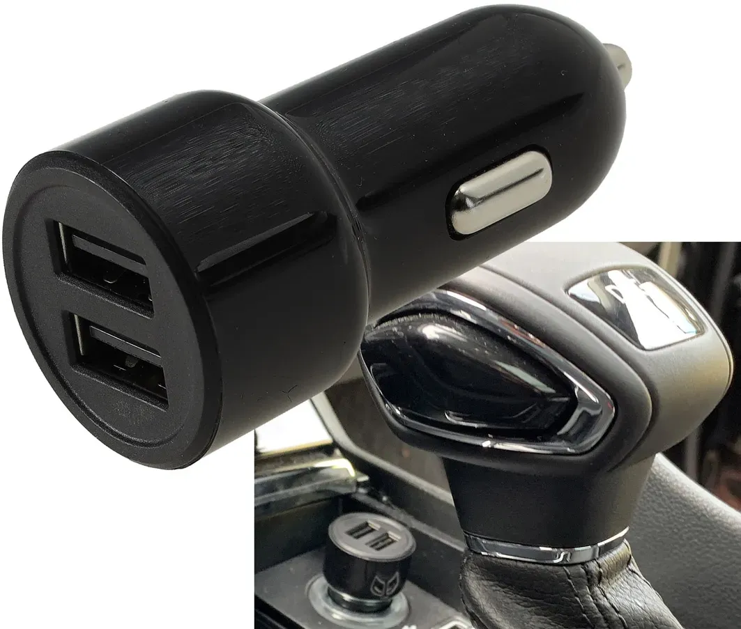 USB Kfz-Ladegerät „Duo 4,8A“ 24W In 12-24V=, Out 5V= 4,8A, 2x USB USB Kfz-Ladegerät „Duo 4,8A“ 24W In 12-24V=, Out 5V= 4,8A, 2x USB