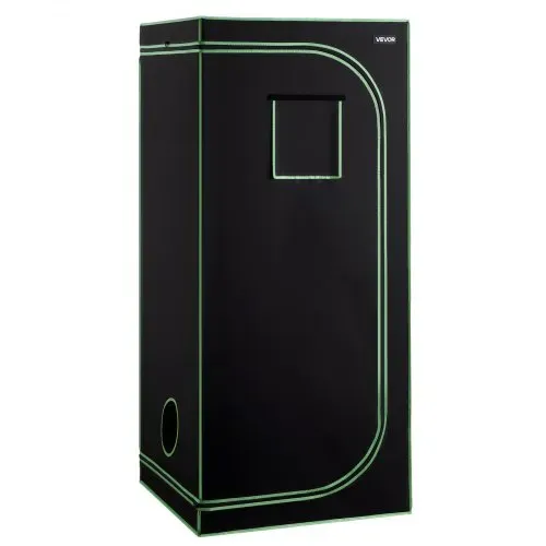 VEVOR Growzelt, 80x80x180 cm, Growbox 600D hochreflektierendes Mylar, Indoor-Pflanzenzelt mit Beobachtungsfenster, Bodenwanne & Reißverschluss, Gewächshaus Zuchtzelte für Obst, Blumen & Gemüse – Bild 9