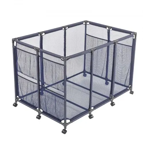 VEVOR Pool-Aufbewahrungsbehälter, 125x84x84 cm, Aufbewahrungsbox, Aufbewahrungswagen, Organizer mit Seitentaschen & Rollen, Robustem Metallrahmen, Netzkorb für Poolspielzeug – Bild 9