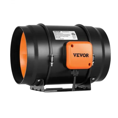 VEVOR Inline Kanalventilator, 8 Zoll 807 CFM mit Temperatur-Feuchtigkeitsregler, leiser EC-Motor Belüftung Abluftventilator für Kühlung Booster, Wachstumszelte, Hydrokultur – Bild 9