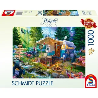 Jeff Haynie: Mit dem Caravan in den Bergen, Puzzle Jeff Haynie: Mit dem Caravan in den Bergen, Puzzle