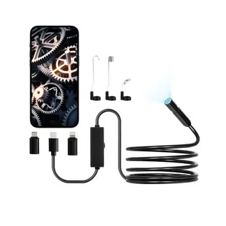 VEVOR Endoskopkamera mit Licht, 1920P HD-Endoskop für Android & iOS, Inspektionskamera mit 8 LED-Leuchten & 3 m langem Kabel, 2-facher Zoom, wasserdichte IP67-Kanalkamera für Auto & Sanitär VEVOR Endoskopkamera mit Licht, 1920P HD-Endoskop für Android & iOS, Inspektionskamera mit 8 LED-Leuchten & 3 m langem Kabel, 2-facher Zoom, wasserdichte IP67-Kanalkamera für Auto & Sanitär