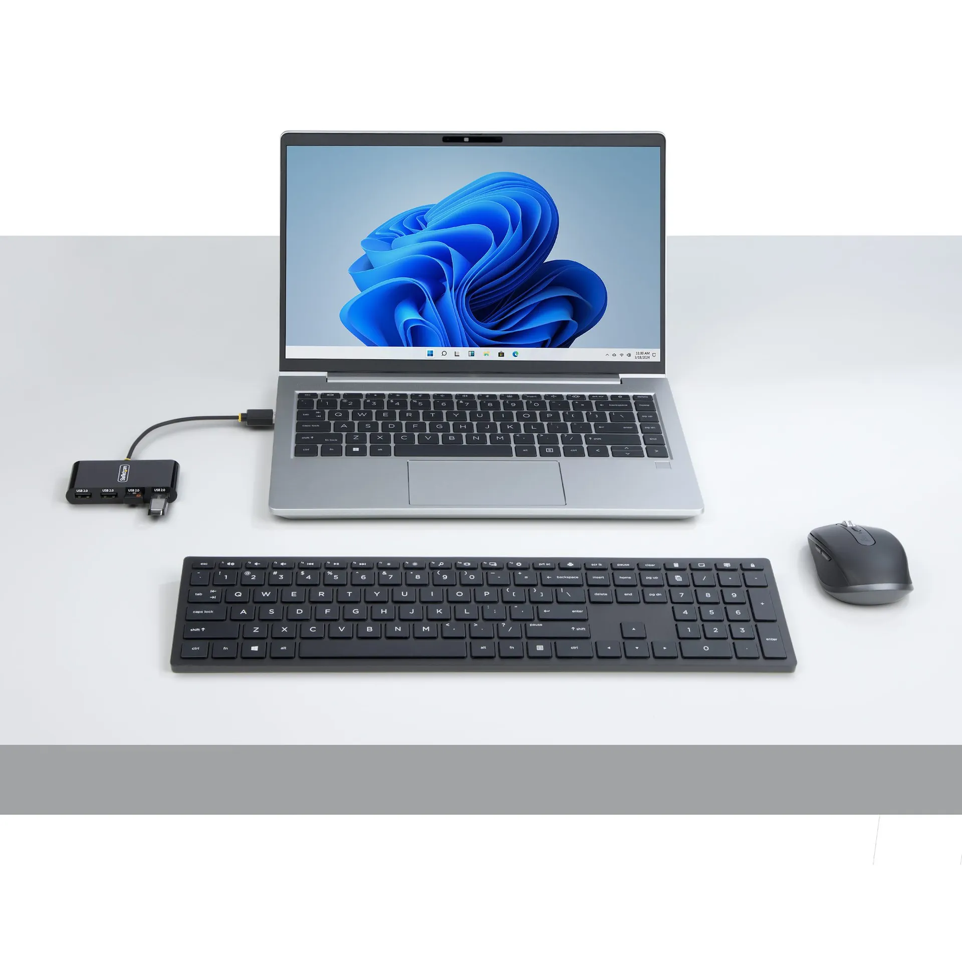 StarTech.com 4-Port USB 2.0 Hub, USB Busbetrieben, Mini USB Hub für Reisen, Multi USB Adapter/Verteiler, Tragbarer Multi-Port USB Hub, 480Mbps, Überstromschutz (OCP) – Bild 4