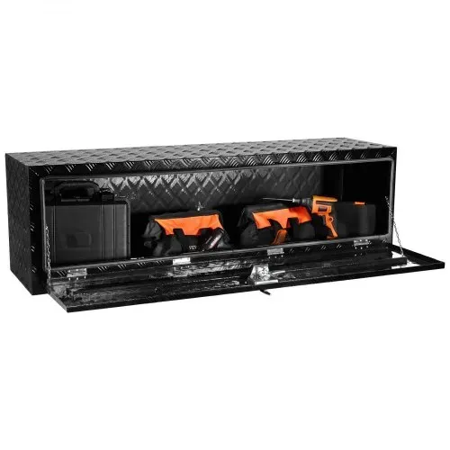 VEVOR Truckbox Werkzeugbox, Unterboden-Anhängerbox, Werkzeugkasten 1524 x 432 x 457 mm Pickup-Aufbewahrungsbox, Aluminiumlegierung, 50 kg belastbarer Werkzeugkasten, abschließbare Aufbewahrungsbox – Bild 9
