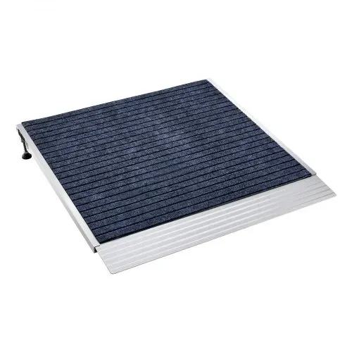VEVOR Schwellenrampe 915x915mm, 317,5kg Belastbare Rollstuhlrampe mit Verstellbarer Höhe, Rutschfeste Auffahrschiene aus Alu, Stabile Auffahrrampe für Rollstuhl Scooter Türschwelle Bordsteine Treppen – Bild 8