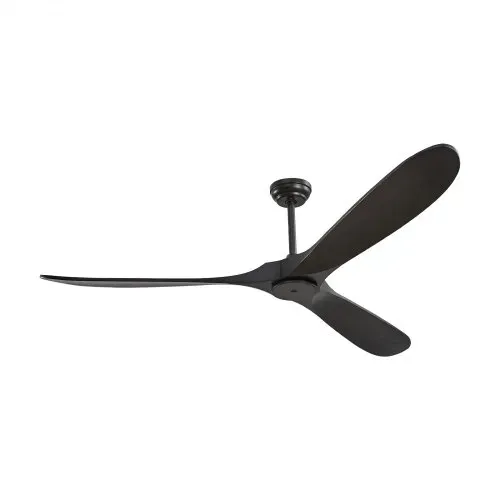 VEVOR 180 cm Deckenventilator ohne Beleuchtung, 6-Gang-Fernbedienung, 3 Holzflügel, umkehrbarer Gleichstrommotor, Außenventilator für Schlafzimmer, Wohnzimmer, Terrasse, Innen-/Außenbereich, schwarz – Bild 9