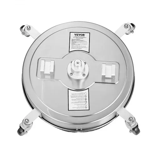 VEVOR Hochdruckreiniger φ520 mm Oberflächenreiniger, Flächenreiniger aus Edelstahl mit 4 Rädern, 275,8 bar, 3/8-Zoll-Schnellanschluss, 2 Sprühdüsen, Doppelgriff, für Beton, Terrasse, Gehweg – Bild 10