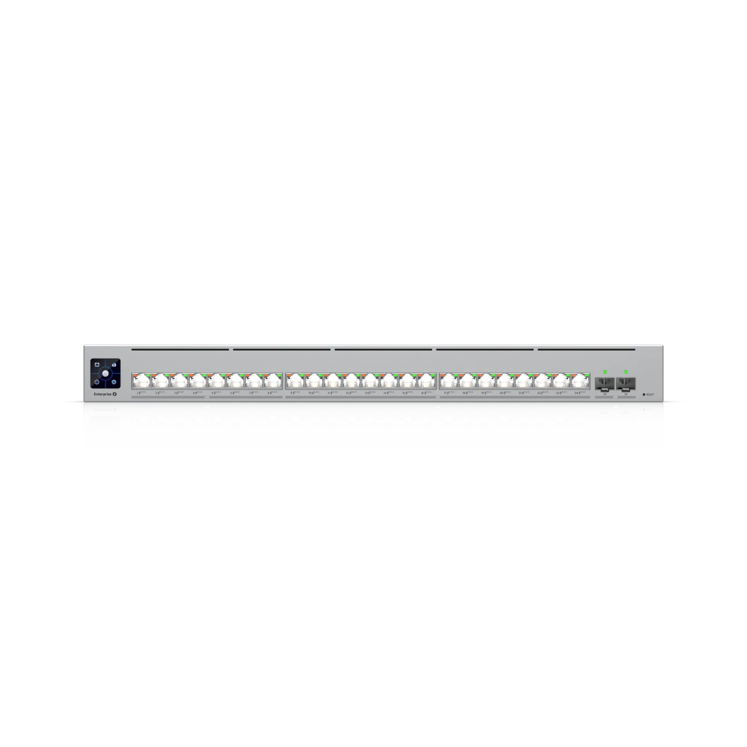 Ubiquiti Switch full managed Layer3 26 Port • 16x 10GbE • 8x 2,5GbE • PoE Budget 1050W • 24x PoE bt • 2x SFP28 • 19" • UniFi • ECS-24-PoE – Bild 2
