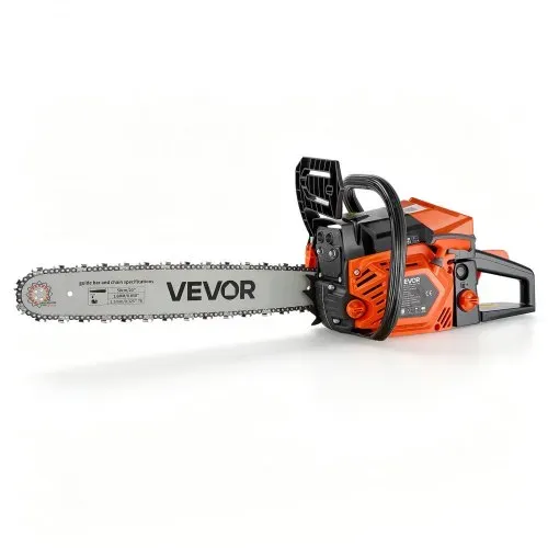 VEVOR Benzin Kettensäge 508mm 62ccm Motorsäge 2,7kW 2-Takt Motorkettensäge, für Holzarbeiten Baumschnitt Rodungsarbeiten, 11.500 U/min, Drehzahl-Synchronisierter Choke, Rutschfester Griff & zwei Tanks – Bild 8