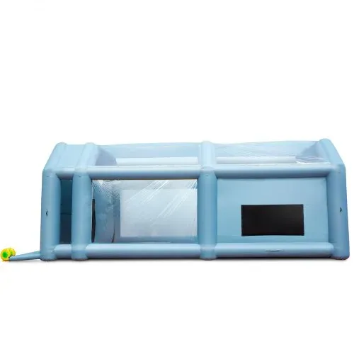 VEVOR Tragbares Aufblasbares Farbzelt 7,3 x 3,8 x 2,8 m, DIY Sprühmalerei 750 + 960 W, Sprühschutz Farbkabine für DIY-Projekte Hobby-Farbautomaten-Werkzeug, Blau 210D Oxford-Gewebe Lackierkabine – Bild 10