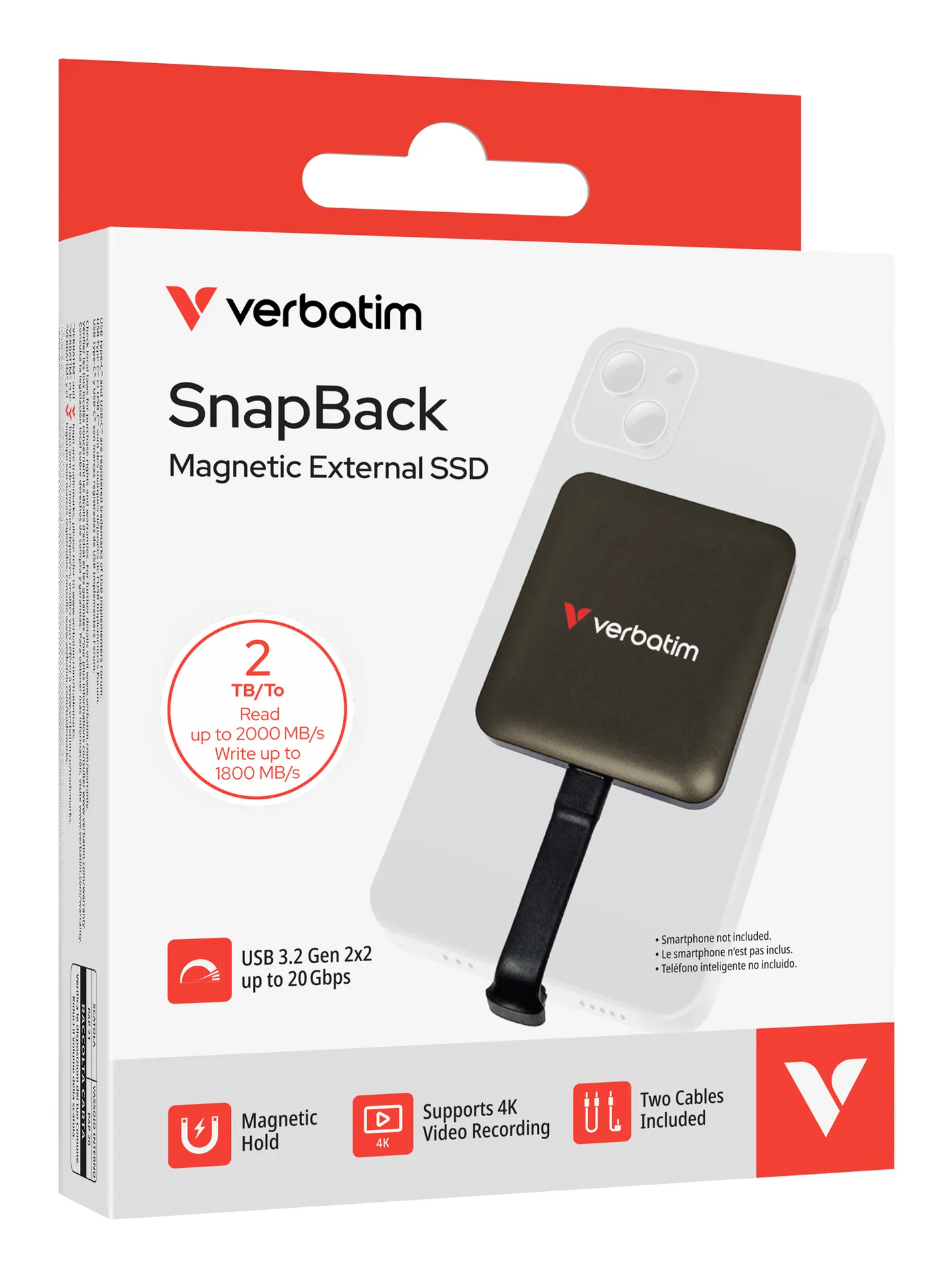 Verbatim SnapBack SSD 2 TB USB Typ-C USB 3.2 Gen 2x2 Schwarz – Bild 6