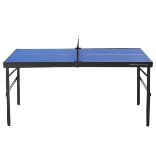 VEVOR Tischtennistisch Ping-Pong-Tisch, mittelgroße tragbare Tischtennisplatte, Tischtennisplatte aus MDF zusammenklappbar komplettes Set mit Netz, 2 Schlägern, 3 Bällen, Tragetasche, Griff – Bild 9