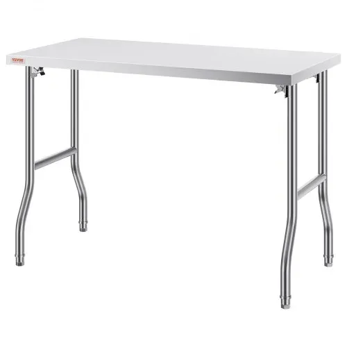 VEVOR Arbeitstisch Küche, 1220 x 610 x 850 mm Arbeitstisch Gastro Edelstahl Zubereitungstisch Gewerbe Küchentisch, Küchen-Esstisch Küchenarbeitsbank Zubereitungstisch Gastrotisch Metzgertisch Küche – Bild 8