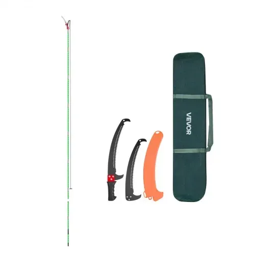 VEVOR Astsäge mit Teleskopstiel, 215,3-809,3 cm einstellbar, scharfe Klinge aus 65Mn-Stahl, leichte Stange aus Fiberglas, Teleskop Baumsäge zum Beschneiden hoher Äste, (inkl. Baumschere) – Bild 8