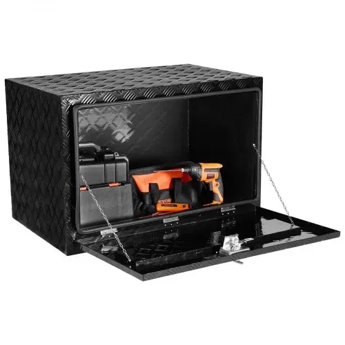 VEVOR Truckbox Werkzeugbox, Unterboden-Anhängerbox, Werkzeugkasten 914 x 610 x 610 mm Pickup-Aufbewahrungsbox, Aluminiumlegierung, 40 kg belastbarer Werkzeugkasten, abschließbare Aufbewahrungsbox – Bild 9