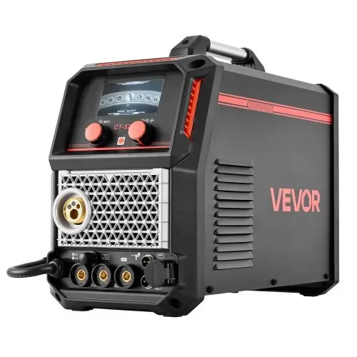 VEVOR Schweißgerät 5-in-1 Kombi, Schneiden/WIG/MIG/Füllstoff-MIG/MMA, 50-A-berührungsloses Plasma- & 200-A-Synergic-Schweißgerät, 220-V-Alu-Impuls-MIG-Schweißgerät, kompatibel mit Spool Gun – Bild 10