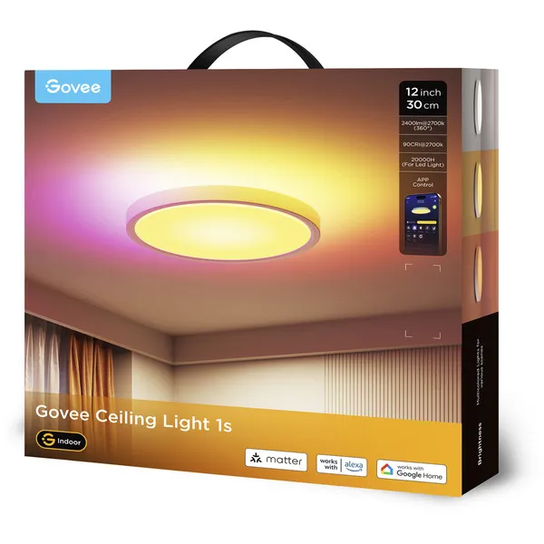 Govee 30cm RGBWW + RGBIC Smart Intelligente Deckenbeleuchtung Wi-Fi/Bluetooth 28 W – Bild 4
