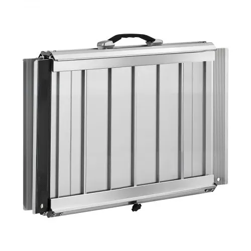VEVOR Rollstuhlrampe Faltbar 610x745mm, 362,9kg Belastbare Schwellenrampe mit Rutschfester Oberfläche, Tragbare Alu-Auffahrschiene, Auffahrrampe für Rollstuhl Scooter Türschwelle Bordsteine Treppen – Bild 10