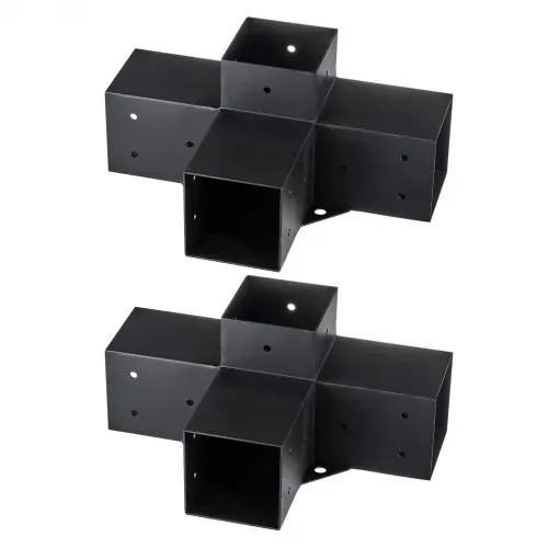 VEVOR 2er-Set Pfostenverbinder, 10 x 10 cm (Innengröße 91,44 x 91,44 mml) Pfostenecke Pergola Eckverbinder Holzverbinder 90°-Stiefelstruktur Eckhalterung Holzbalken Pavillon Halterungs Set – Bild 9
