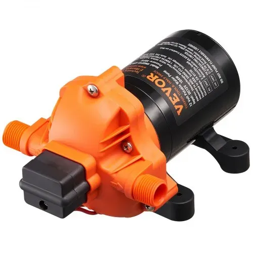 VEVOR 12-V-Membranpumpe, 13,25 L/min, 3-Kammer-DC-Wasserpumpe mit automatischem Druckschalter 40–100 PSI einstellbar, 50 PSI, 1/2 Zoll MNPT-Anschluss, für Wohnmobil, Yacht, Imbisswagen, Camper, Marine – Bild 9
