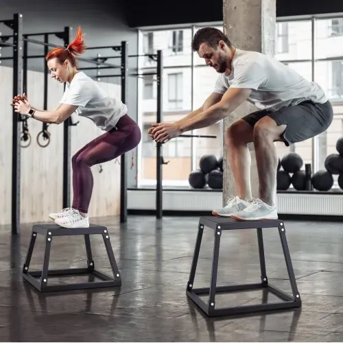 VEVOR Plyometrische Sprungbox, 305 mm Plyo-Box, Plyometrische Plattform Plyobox Schwarz, Rutschfeste Fitness-Übungs-Step-Up-Box für Heimtraining, Konditions-Krafttraining, Oberschenkel Trainieren – Bild 7