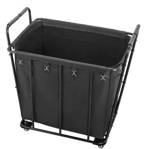VEVOR Wäschewagen Wäschesammler 300 L mit 117,9 Tragkraft & Schwenkrädern & wasserfestem Wäschesack, Wäschesortierwagen rollbar für Wäsche Einkaufen Gepäck, Wäschesortierer Wäschekorb – Bild 10