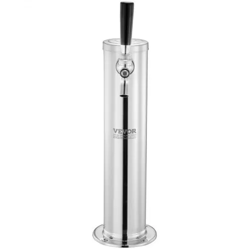 VEVOR Kegerator-Turm-Kit, Einzelzapfhahn-Bierumrüstsatz, Edelstahl-Fass-Bierturm-Zapfanlage mit Doppelmessgerät W21.8-Regler und A-System-Fasskupplung, Biertropfschale für Partys zu Hause – Bild 8