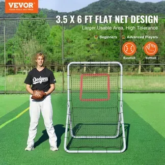 VEVOR Baseball- und Softball-Rebounder-Netz, 3,5 x 6 Fuß PitchBack Baseball Pitching Nest, Softball Pitchback-Netz, Fielding-Trainer, Bounce-Back-Netz für Fielding-/Wurfübungen, 5 einstellbare Winkel VEVOR Baseball- und Softball-Rebounder-Netz, 3,5 x 6 Fuß PitchBack Baseball Pitching Nest, Softball Pitchback-Netz, Fielding-Trainer, Bounce-Back-Netz für Fielding-/Wurfübungen, 5 einstellbare Winkel