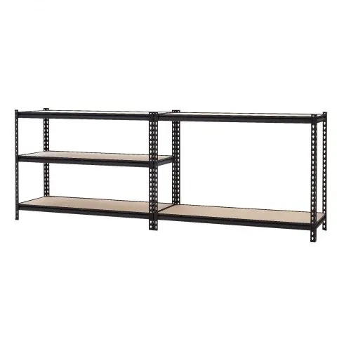 VEVOR Schwerlastregal Lagerregal mit 5 Ablagen 1228x459x1813mm 907,2kg, Stahlgestell, Teilbares & Verstellbares Design für DIY, Werkbank Funktion, Flexibles Steckregal für Keller Garage Werkstatt – Bild 9
