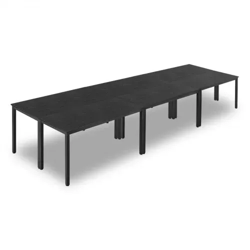 VEVOR Konferenztisch Besprechungstisch für 16 Personen 6-tlg. 140 x 60 cm (pro) rechteckiger Kombinationsschreibtisch Meetingtisch Mehrzwecktisch Pausentisch mit Metallbeinen für Büro Konferenzraum VEVOR Konferenztisch Besprechungstisch für 16 Personen 6-tlg. 140 x 60 cm (pro) rechteckiger Kombinationsschreibtisch Meetingtisch Mehrzwecktisch Pausentisch mit Metallbeinen für Büro Konferenzraum