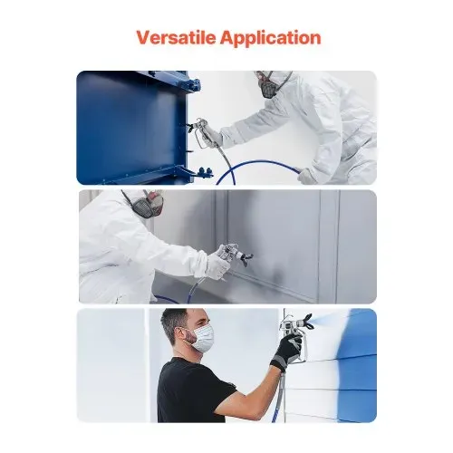 VEVOR 15,2 m Airless-Farbspritzschlauch, 1/4 Zoll Airless-Farbspritzschlauch, 4350 PSI flexibler Airless-Spritzschlauch, mehrschichtiger verstärkter Stahldrahtgeflechtschlauch für Farbspritzgerät – Bild 5