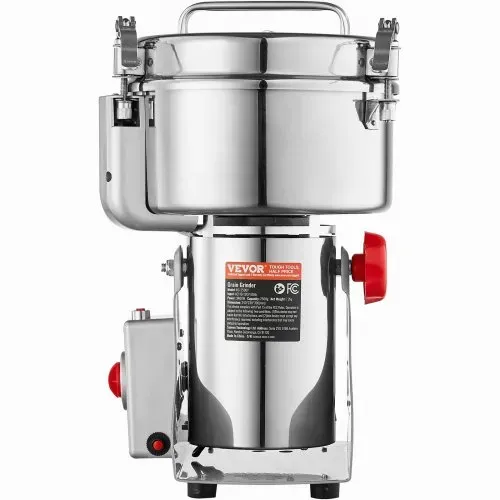 VEVOR elektrische Getreidemühle Hochgeschwindigkeits-Maismühle 2500 g 3400 W, Pulverisiermaschine aus Edelstahl, für trockene Körner Gewürze Müsli Kaffee Mais Pfeffer Schwenktyp 24 x 23 x 39 cm – Bild 8