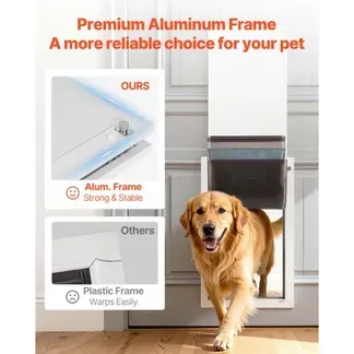 VEVOR Hundeklappe (XL) mit 3 Magnetklappen & Metallrahmen, Wetterfeste Katzenklappe für Innen- und Außentüren, Katzentür Hundetür Haustierklappe Weiß 34,61 x 60 cm (Breite x Höhe) Haustiertür VEVOR Hundeklappe (XL) mit 3 Magnetklappen & Metallrahmen, Wetterfeste Katzenklappe für Innen- und Außentüren, Katzentür Hundetür Haustierklappe Weiß 34,61 x 60 cm (Breite x Höhe) Haustiertür