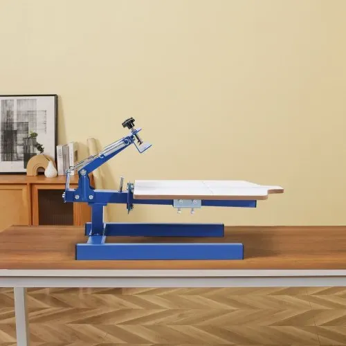 VEVOR Siebdruckpresse T-Shirt Siebdruckmaschine 1 Farbe + 1 Station, T-Shirtpresse, Hitzepresse Transferpresse DIY Ausrüstung Drucker, Textildruck Kleidung, Kissenbezüge, Gepäckstücke usw. – Bild 7