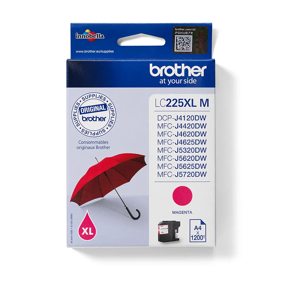 Brother LC225XLM Druckerpatrone 1 Stück(e) Original Magenta Brother LC225XLM Druckerpatrone 1 Stück(e) Original Magenta