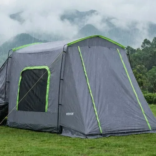 VEVOR Heckklappenzelt Autozelt für 5-9 Personen 323 x 244 x 220 cm, Wasserdichtes (PU3000 mm) Campingzelt mit Belüfteten Türen & Moskitonetzen, SUV-Heckzelt für Camping Wandern Outdoor-Aktivitäten – Bild 7