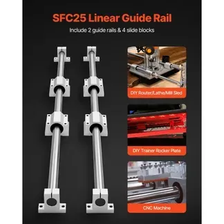 VEVOR Linearführungen SFC25, 2er-Pack 1000 mm Linearschienen & 4 Stk. Gleitblöcke, Führungsschienen, Gleitschienen für DIY-Graviermaschinen, Dreh- & Fräsmaschinen, DIY-Übungs-Wippplatte VEVOR Linearführungen SFC25, 2er-Pack 1000 mm Linearschienen & 4 Stk. Gleitblöcke, Führungsschienen, Gleitschienen für DIY-Graviermaschinen, Dreh- & Fräsmaschinen, DIY-Übungs-Wippplatte